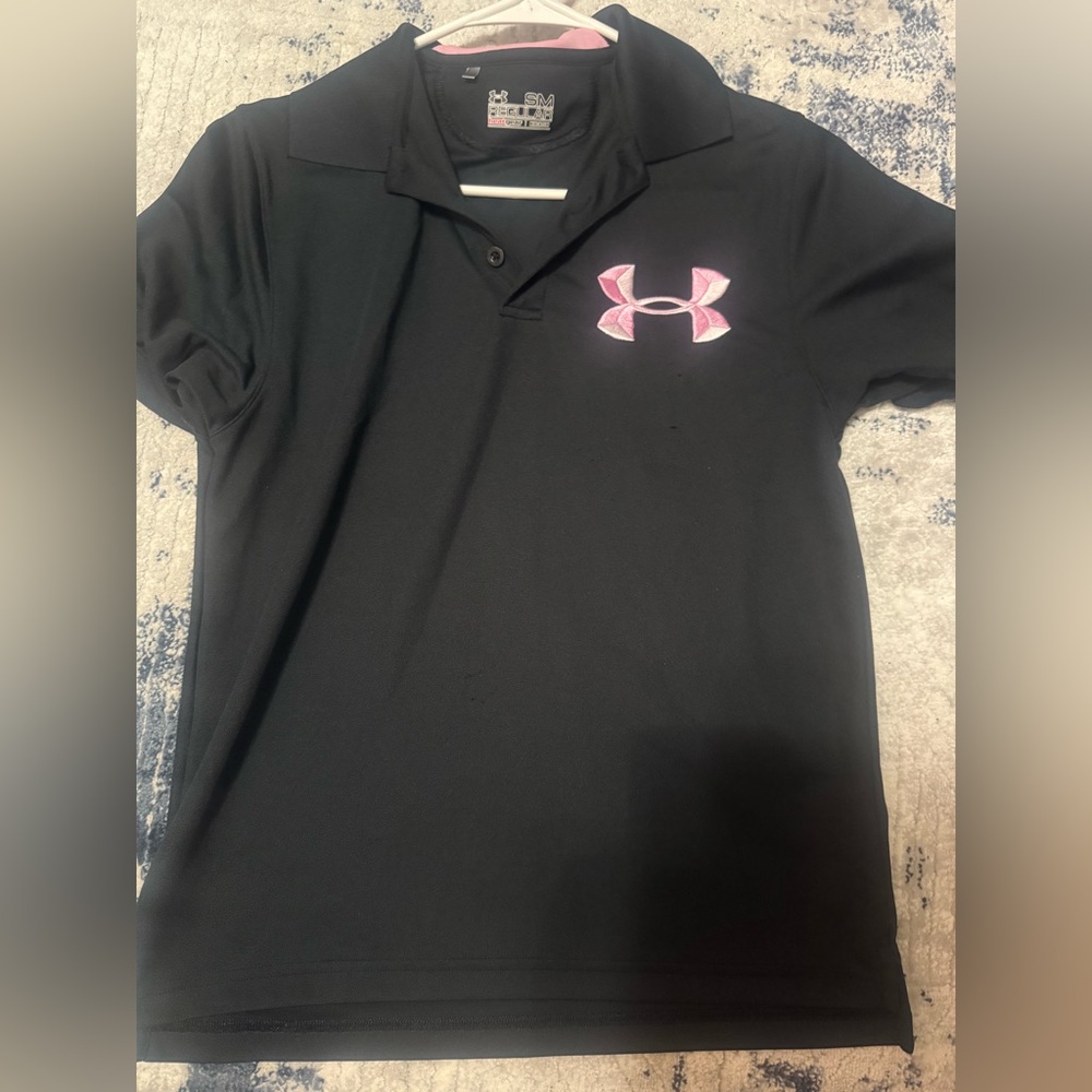 Under Armour Heat Gear Polo, Breast Cancer Awareness Edition